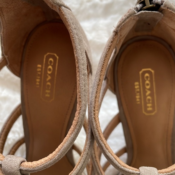 COACH LAVINA LEATHER STRAPPY HEELS PUMPS NWOT - Picture 8 of 11